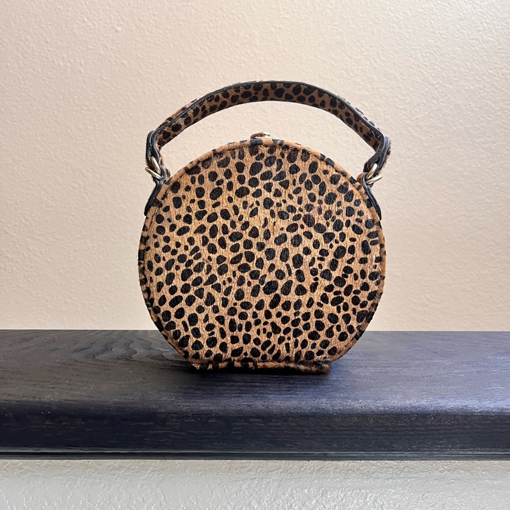 Cheetah pony hair purse